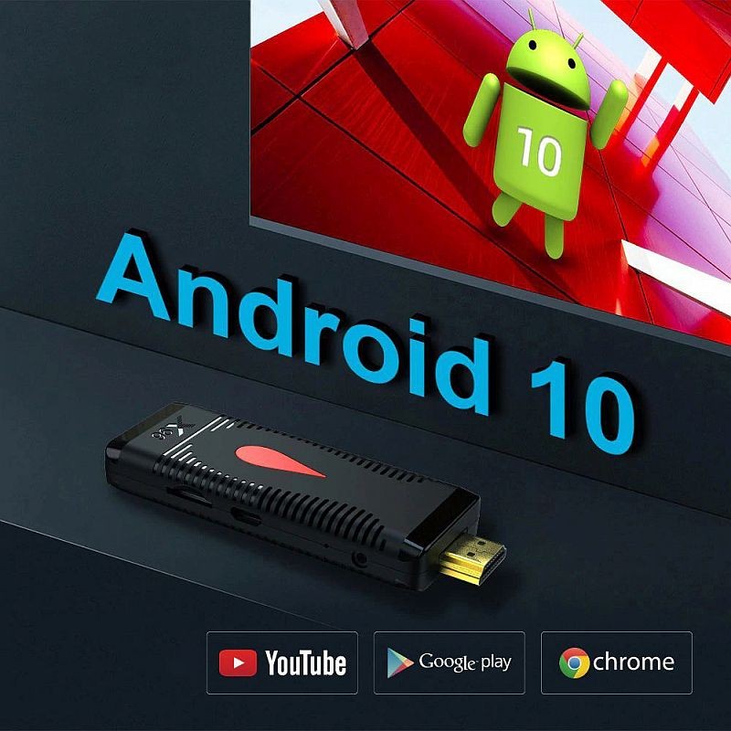 Dongle TV Android 10, Quad Core 1.35 Ghz, 4K 60FPS, HDMI, slot TF, cu telecomanda - imagine 15